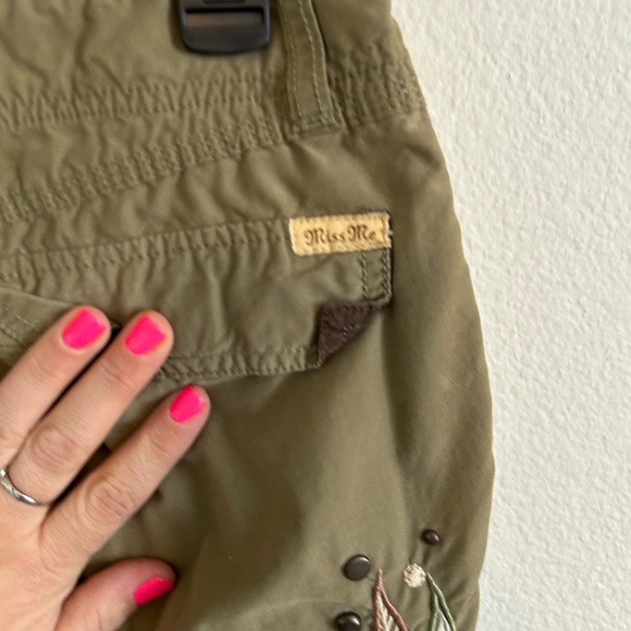 Vintage Y2K Miss Me Flare Low RiseCargo Womens Pants with embroidered detail - Picture 7 of 16